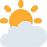 Zon achter wolk - Twitter / X