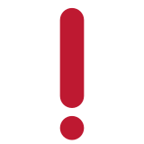 Rood uitroepteken - Twitter / X