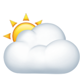 zon achter grote wolk