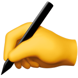 Hand met pen emoji