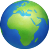 Wereldbol met Europa-Afrika - Facebook