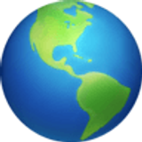 Wereldbol met Noord- en Zuid-Amerika - Facebook