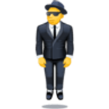 Zwevende man in pak - Facebook