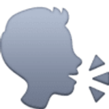 Silhouet van sprekend hoofd - Facebook