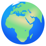 Wereldbol met Europa-Afrika - Noto Color Emoji