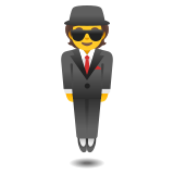 Zwevende man in pak - Noto Color Emoji