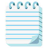 Schrijfblok met spiraal - Noto Color Emoji