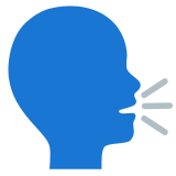 Silhouet van sprekend hoofd - Noto Color Emoji