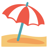 Strandparasol - Noto Color Emoji