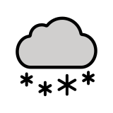 Wolk met sneeuw - OpenMoji