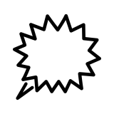 Boze spraakballon naar rechts - OpenMoji