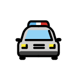Naderende politieauto - OpenMoji