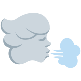 Gezicht dat wind blaast - Twitter / X