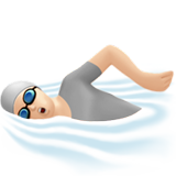 zwemmende persoon: lichte huidskleur