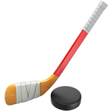 Ijshockeystick en puck