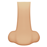 neus: lichtgetinte huidskleur