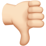 duim omlaag: lichte huidskleur