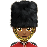 wachter: donkergetinte huidskleur