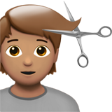 persoon die wordt geknipt: getinte huidskleur