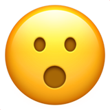 Emoji met opengevallen mond