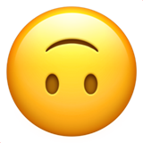 Emoji met gezicht ondersteboven