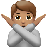 persoon die nee-gebaar maakt: getinte huidskleur