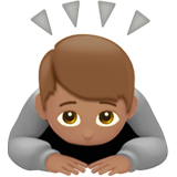 buigende persoon: getinte huidskleur