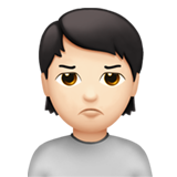 pruilend persoon: lichte huidskleur