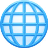 Wereldbol met meridianen - Facebook