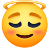 Lachend gezicht met halo - Facebook