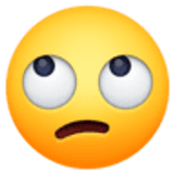 Gezicht met rollende ogen - Facebook