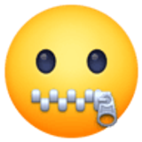 Gezicht met een rits als mond - Facebook
