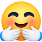 Blij gezicht met uitgestoken handen - Facebook