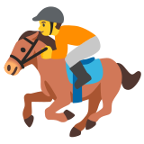 Jockey op renpaard - Noto Color Emoji