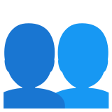 Silhouet van twee personen - Noto Color Emoji