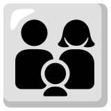 Gezin: man, vrouw, jongen - Noto Color Emoji