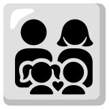 Gezin: man, vrouw, meisje, jongen - Noto Color Emoji