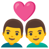 Stel met hart: man, man - Noto Color Emoji