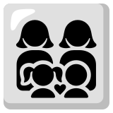 Gezin: vrouw, vrouw, meisje, jongen - Noto Color Emoji
