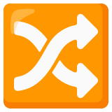 Knop voor shuffle - Noto Color Emoji