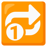 Knop voor één herhalen - Noto Color Emoji