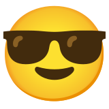 Lachend gezicht met zonnebril - Noto Color Emoji