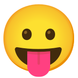 Gezicht met uitgestoken tong - Noto Color Emoji