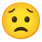 Bezorgd gezicht - Noto Color Emoji
