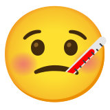 Gezicht met thermometer - Noto Color Emoji