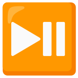 Knop voor afspelen of pauzeren - Noto Color Emoji