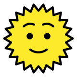 Zon met gezicht - OpenMoji