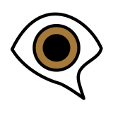 Spraakballon met oog - OpenMoji