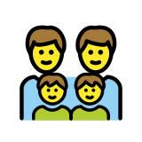 Gezin: man, man, jongen, jongen - OpenMoji
