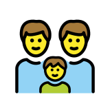 Gezin: man, man, jongen - OpenMoji